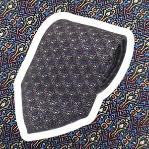 Lord & Taylor Kensington Tie Men Foulard Geometric Mosaic All Silk 58.5" USA